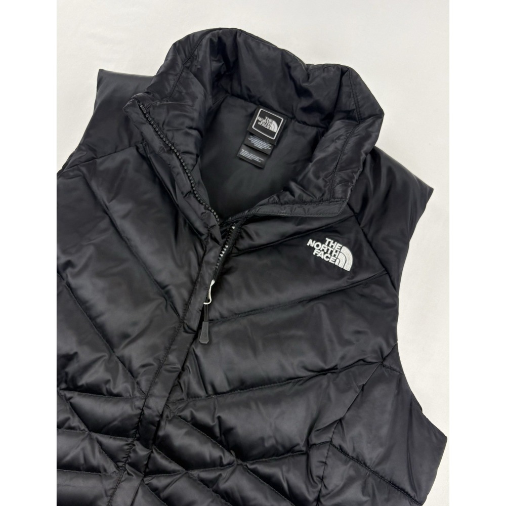 The North Face Vest 550 Down Puffer Quilted Black Women's Large.